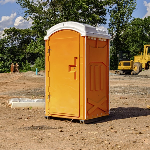 how often are the portable restrooms cleaned and serviced during a rental period in New Port Richey East